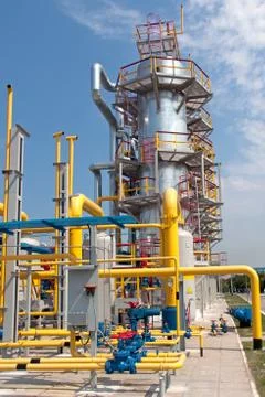 Gas compressor station Stock Photos