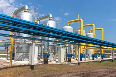 Gas compressor station Stock Photos