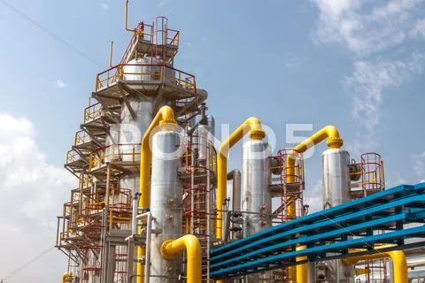 Gas compressor station Stock Photos