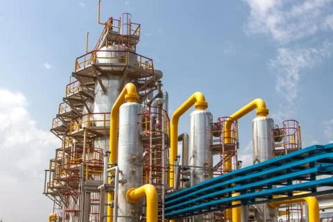 Gas compressor station Stock Photos