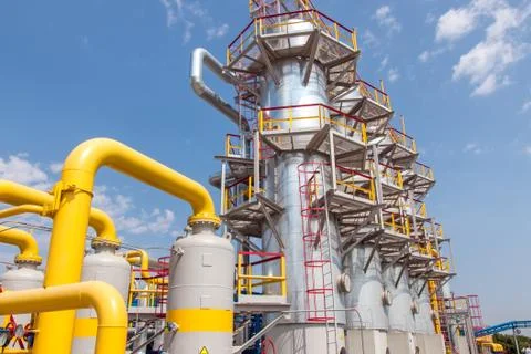 Gas compressor station Stock Photos
