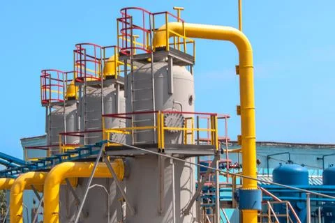 Gas compressor station Stock Photos