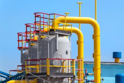 Gas compressor station Stock Photos