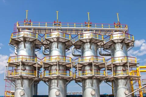 Gas compressor station Stock Photos