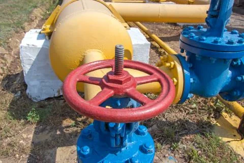 Gas compressor station Stock Photos