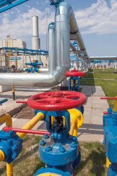 Gas compressor station Foto stock