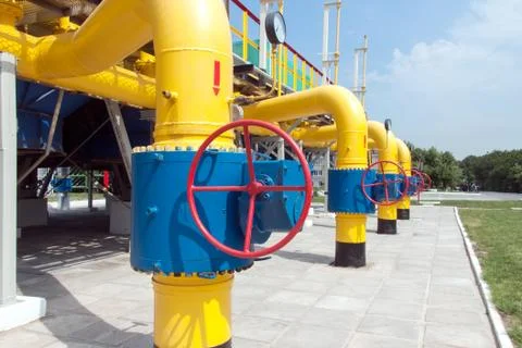 Gas compressor station Foto stock