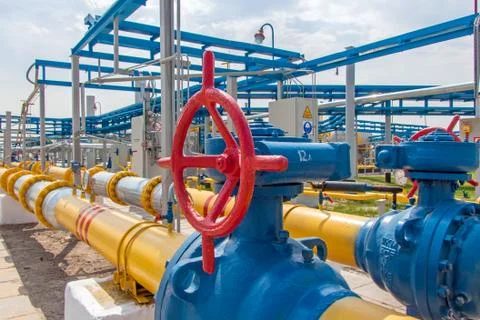 Gas compressor station 库存照片