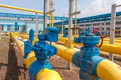 Gas compressor station Stock Photos