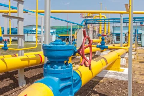 Gas compressor station Stock Photos