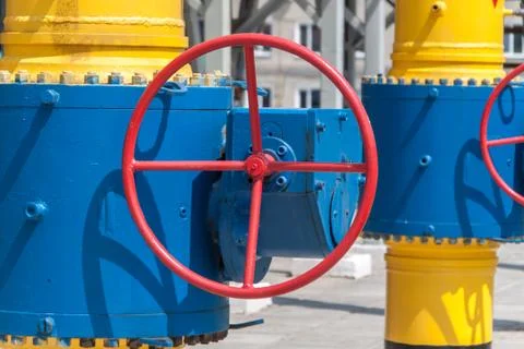 Gas compressor station Stock Photos