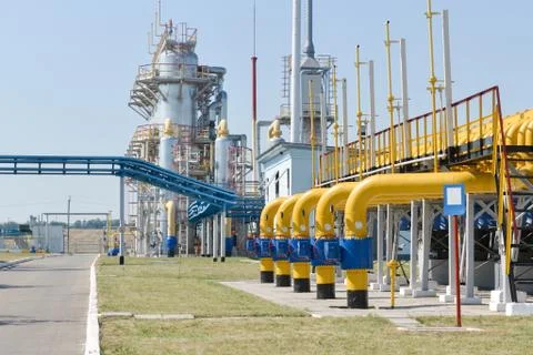 Gas compressor station Foto stock