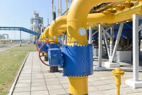 Gas compressor station Stock Photos