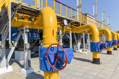 Gas compressor station Stock Photos