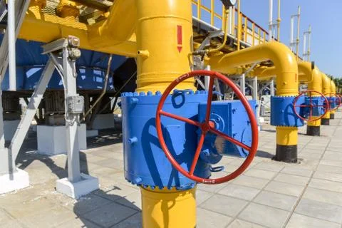 Gas compressor station Stock Photos
