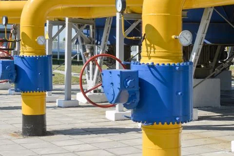 Gas compressor station Stock Photos