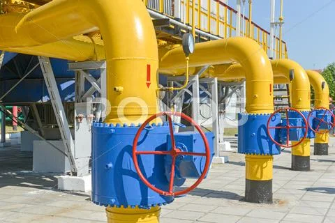 Gas compressor station Stock Photos