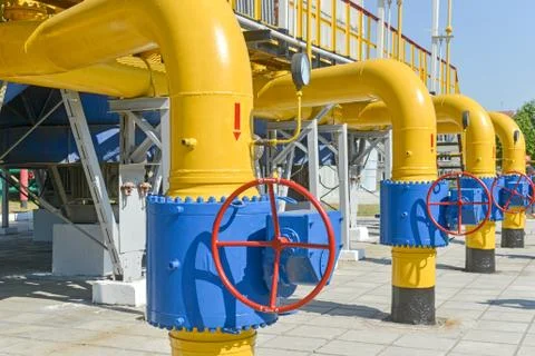 Gas compressor station Stock Photos