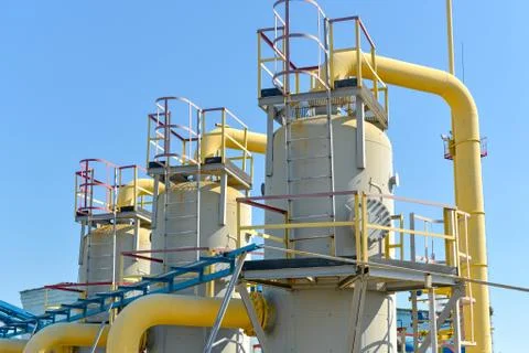 Gas compressor station Stock Photos