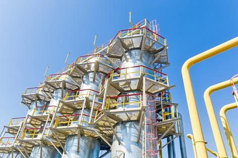 Gas compressor station Stock Photos