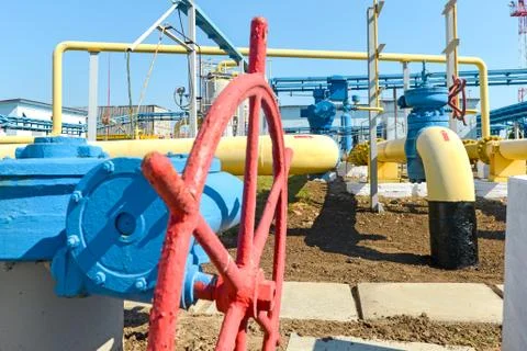 Gas compressor station Stock Photos