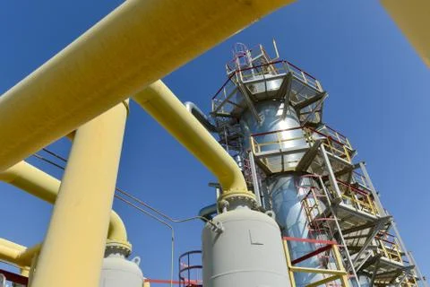 Gas compressor station Stock Photos