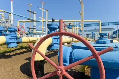 Gas compressor station Foto stock