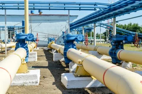 Gas compressor station Stock Photos