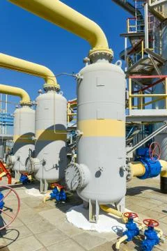 Gas compressor station Stock Photos
