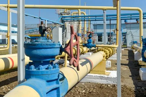 Gas compressor station Stock Photos