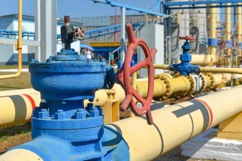 Gas compressor station Stock Photos