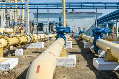 Gas compressor station Stock Photos