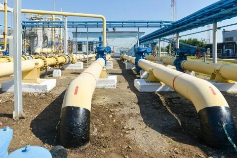 Gas compressor station Stock Photos
