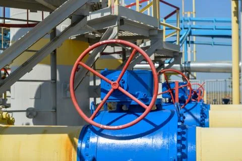 Gas compressor station Stock Photos