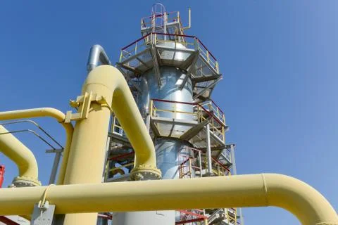 Gas compressor station Stock Photos