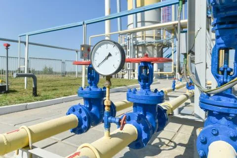 Gas compressor station Stock Photos
