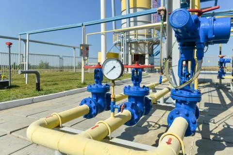 Gas compressor station 库存照片
