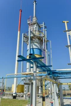 Gas compressor station Stock Photos