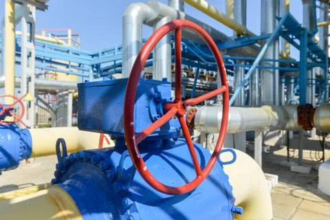 Gas compressor station Stock Photos