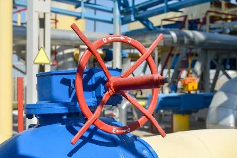 Gas compressor station Stock Photos