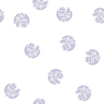 Gas container glyph seamless pattern Illustrazione stock