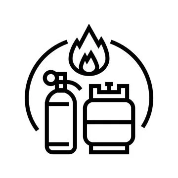 Gas container line icon vector illustration 스톡 일러스트