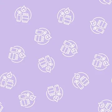 Gas container line seamless pattern Stock Illustration