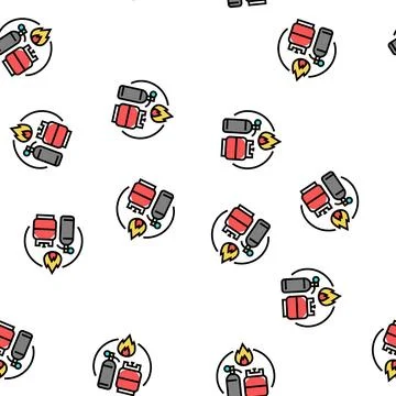 Gas container vector seamless pattern 스톡 일러스트