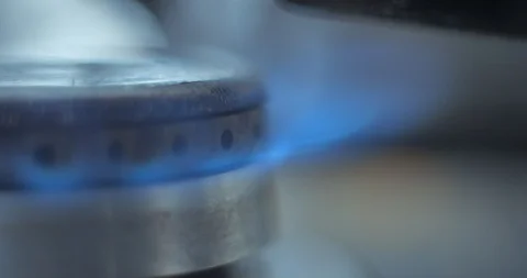 Gas cooker 4K close-up switch on 스톡 동영상 97090008