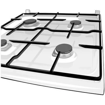 Gas Cooker Stock Illustration