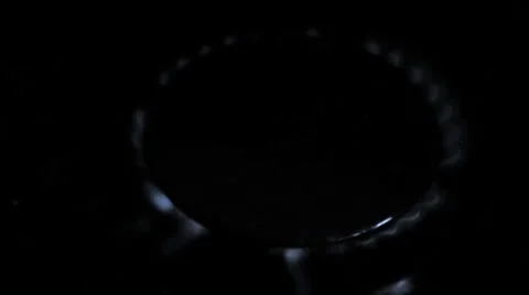 Gas cooker ring igniting and then extinguishing Video stock 36467045