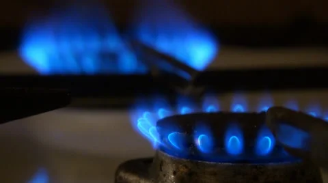 Gas Cooker Turn On And Light Up Stock Footage 34991402