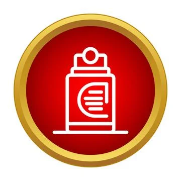 Gas cylinder container warning alert icon design 库存插图