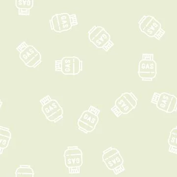 Gas cylinder line vector seamless pattern Stockillustratie